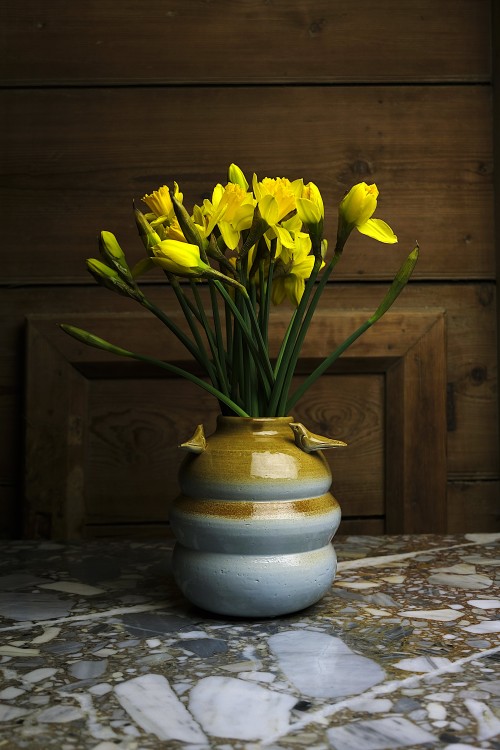 Wazon Ceramiczny z trzema ptaszkami (1)