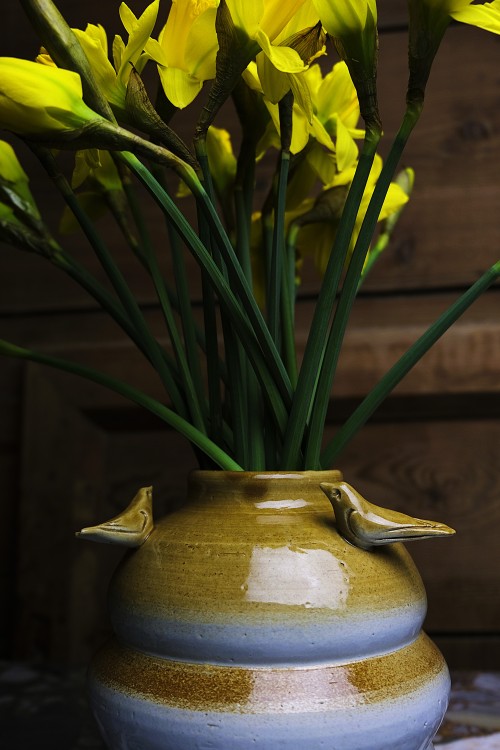 Wazon Ceramiczny z trzema ptaszkami (1)