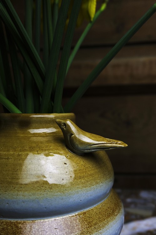 Wazon Ceramiczny z trzema ptaszkami (1)