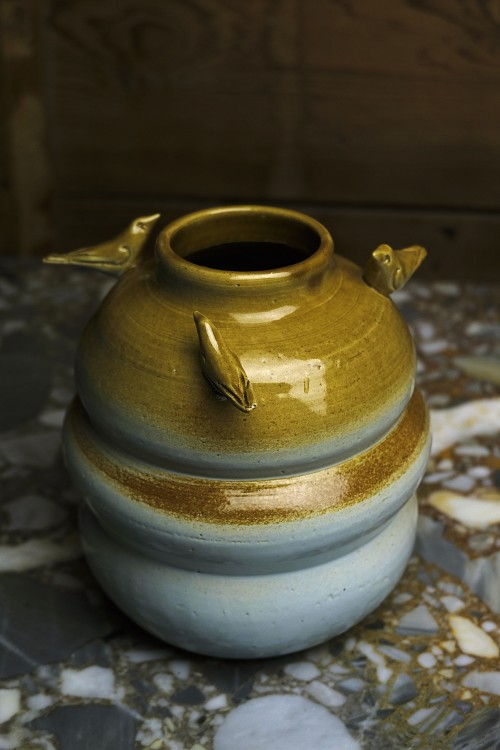 Wazon Ceramiczny z trzema ptaszkami (1)