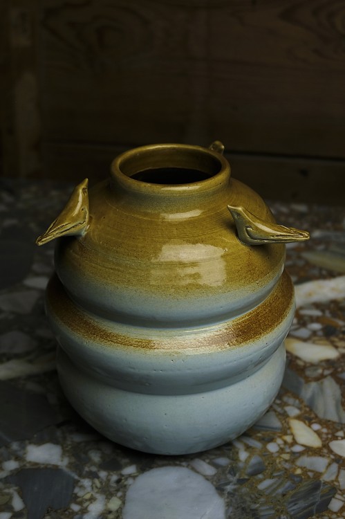 Wazon Ceramiczny z trzema ptaszkami (1)