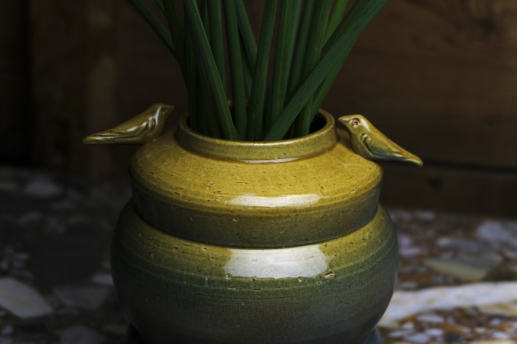 Wazon Ceramiczny z ptaszkami