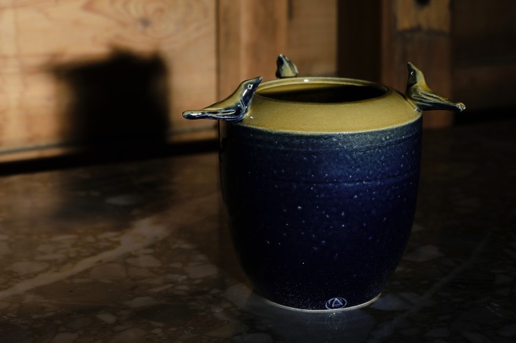 Wazon Ceramiczny z trzema ptaszkami (2)