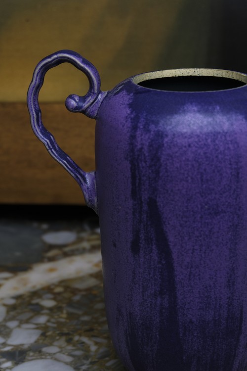 Ceramiczny Wazon "Amfora" - Głęboki Fiolet