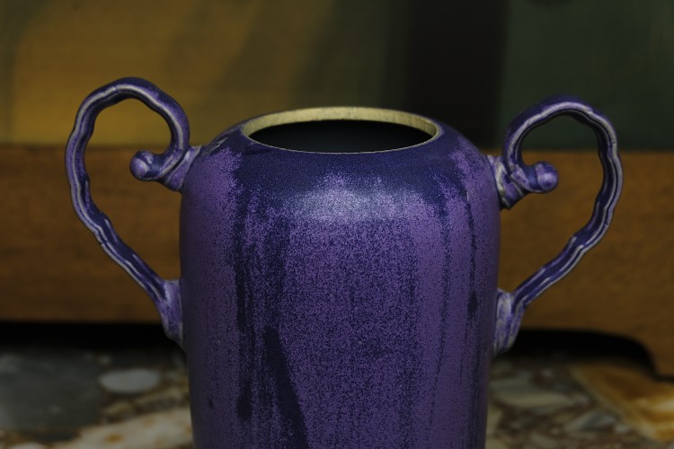 Ceramiczny Wazon "Amfora" - Głęboki Fiolet