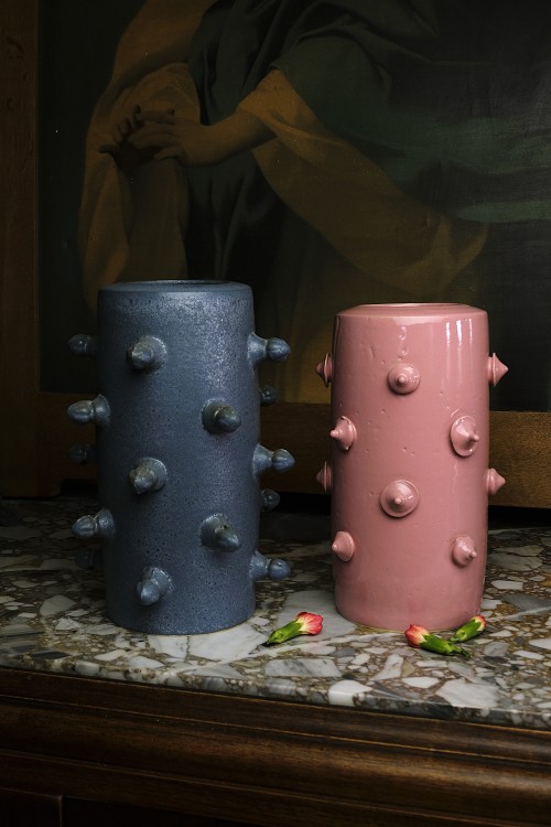 Wazon ceramiczny Studs - Pastelowy Róż