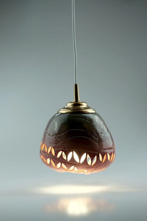 Lampa ceramiczna - różowa