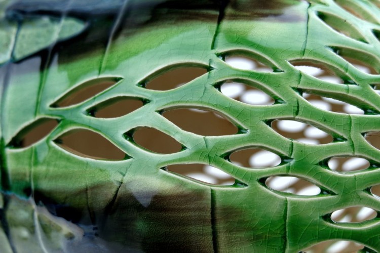 Lampa ceramiczna szmaragdowa