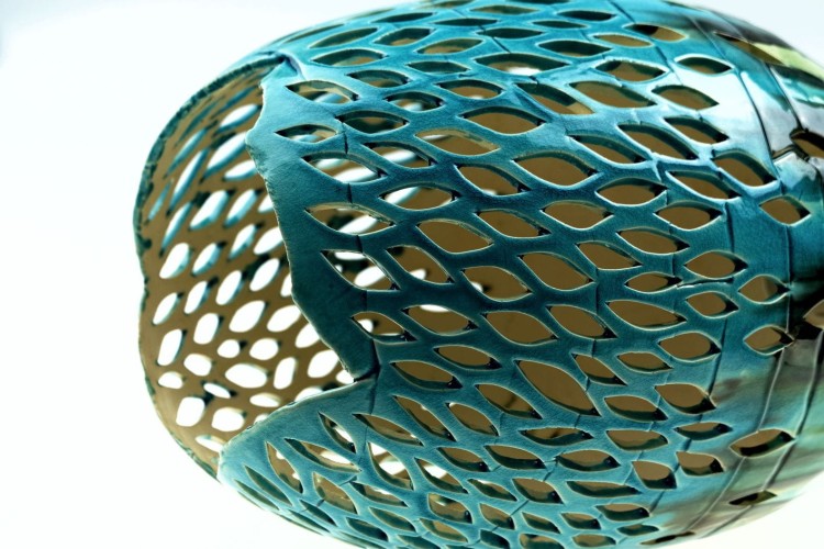 Lampa ceramiczna - turkusowa