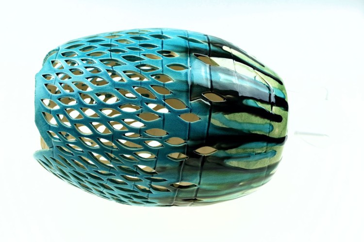 Lampa ceramiczna - turkusowa