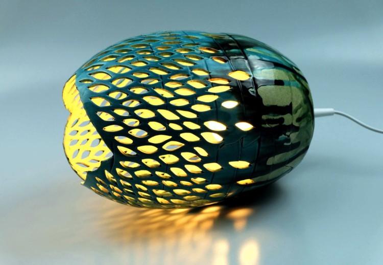 Lampa ceramiczna - turkusowa