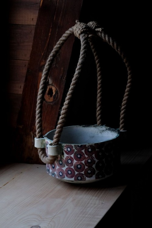 Nosidło ceramiczne - retro róż