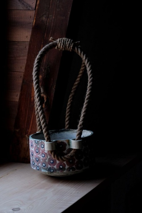 Nosidło ceramiczne - retro róż