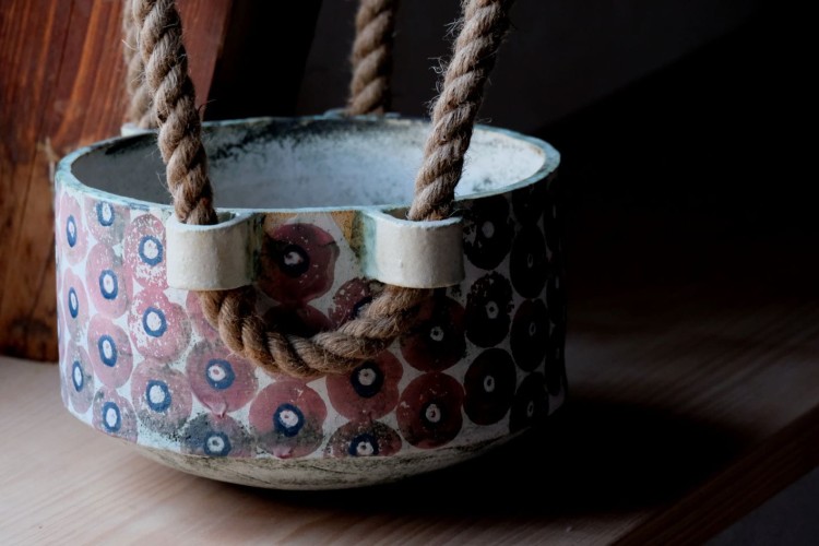 Nosidło ceramiczne - retro róż