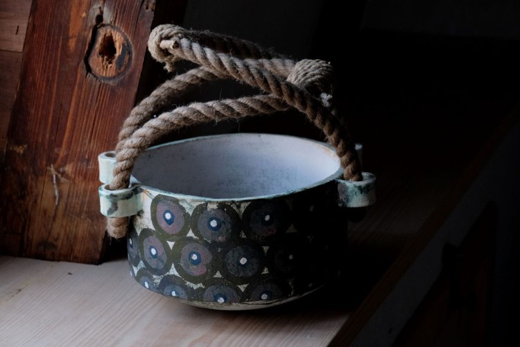 Nosidło ceramiczne - retro zieleń