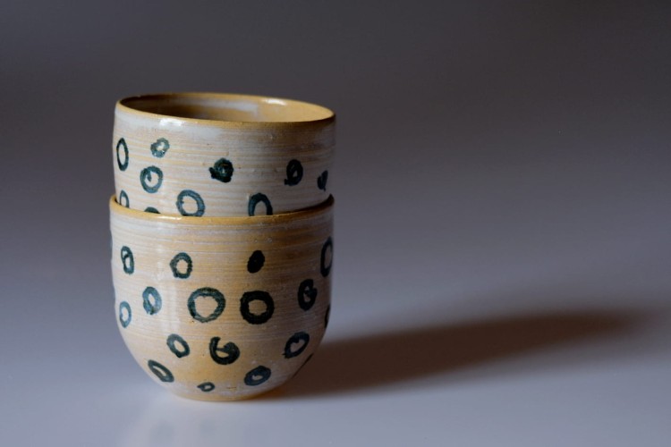 Czarki ceramiczne "Kropy" - zestaw