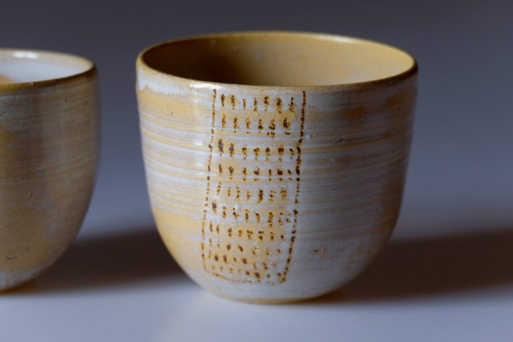 Czarki ceramiczne "Rysunek" - zestaw